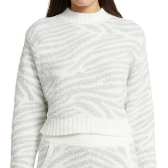 UGG Heddie Mock Neck Sweater‎ in Metal Grey Zebra Size 1X - Picture 1 of 9